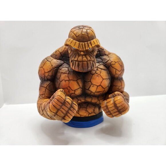 The Thing Marvel Bust Bank Coin Piggy Bank 6.5” Tall Super Rare Monogram - Picture 1 of 9